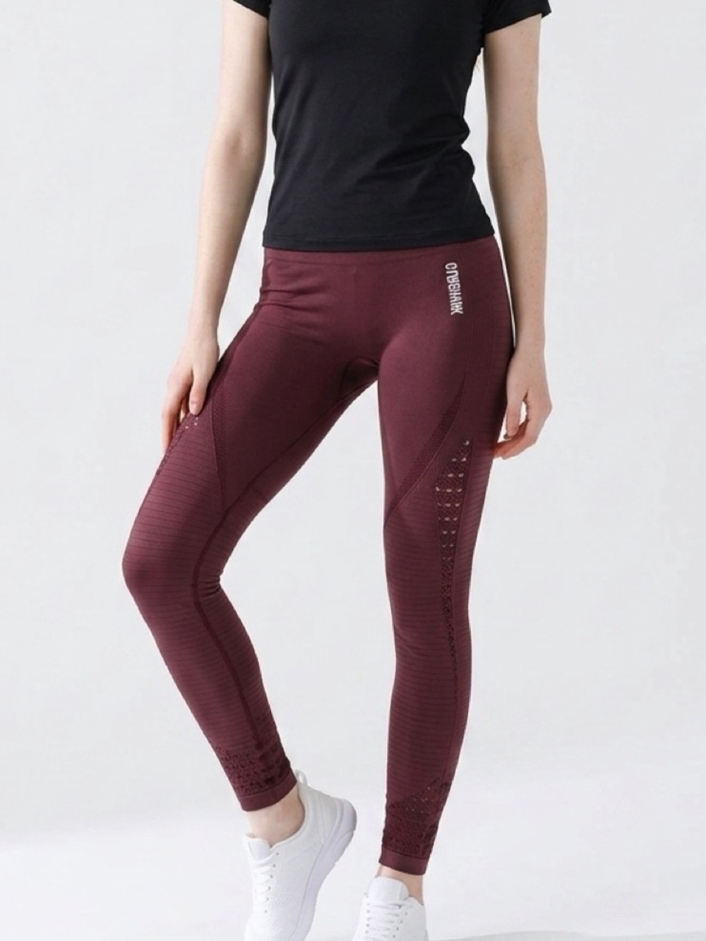 Gymshark Seamless High Waisted Leggings Burgundy Maroon XS